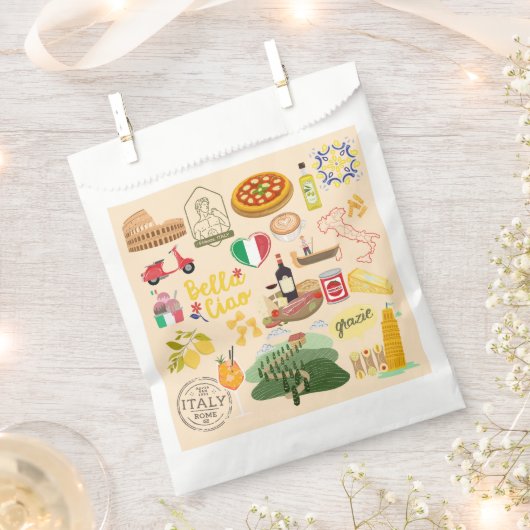 Italië symboliseert reisliefhebbers bedankzakje (Geknipt)