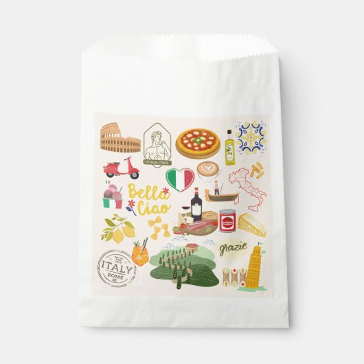 Italië symboliseert reisliefhebbers bedankzakje (Voorkant)