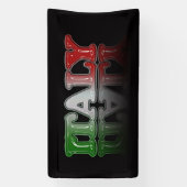 ITALIË tekst met reflectie Spandoek (Verticaal)