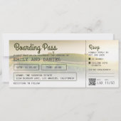 Italië Toscaanse bestemming Boarding Pass Bruiloft Kaart (Voorkant)