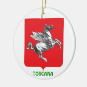 Italië - Toscane - Aangepaste kerstversiering Keramisch Ornament (Links)