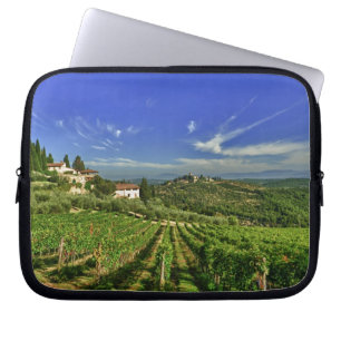 Italië, Toscane, Greve. De wijngaarden van Castell Laptop Sleeve