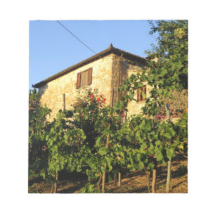 Italië, Toscane, Greve. Late zomerwijkscènes Notitieblok