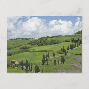 Italië, Toscane. La Foce. Een gebogen wegwind omho Briefkaart