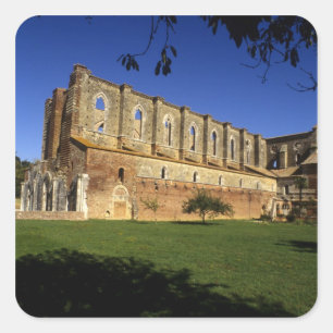 Italië: Toscane, Massa Marittima, San Galgano Vierkante Sticker