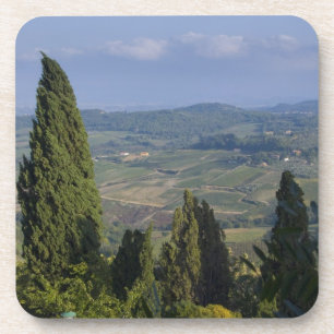 Italië, Toscane, Montepulciano. Uitzicht op de Drankjes Onderzetter