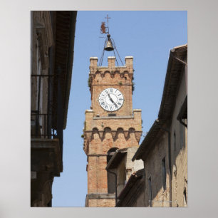 Italië. Toscane. Pienza. 2 Poster