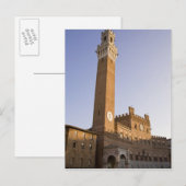 Italië, Toscane, Sienna. Torre del Mangia op Briefkaart (Voorkant / Achterkant)