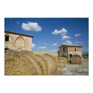 Italië, Toscane, Toscaanse villa in de lente. 2 Foto Afdruk