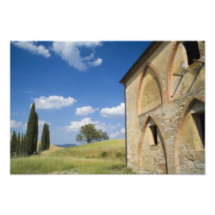 Italië, Toscane, Toscane Villa in de lente. Foto Afdruk