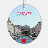 Italie Trieste Panoramique ornement de Noël (Gauche)