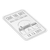 Italië Trip Weddenschap gestileerde Skyline Save t Magneet (Rechterzijde)