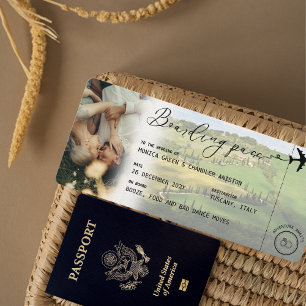 ITALIË Tuscany Boarding Pass QR Photo Weddenschap Kaart