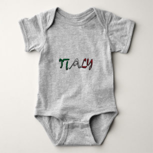 Italië Typografie Landvlag Kleuren Romper