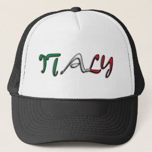 Italië Typografie Landvlag Kleuren Trucker Pet