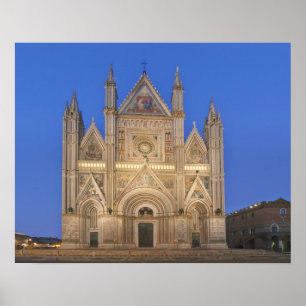 Italië, Umbrië, Orvieto, Cathedraal Orvieto Poster