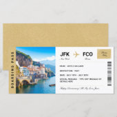 Italië Vacature Travel Cicket Boarding Pass (Voorkant / Achterkant)