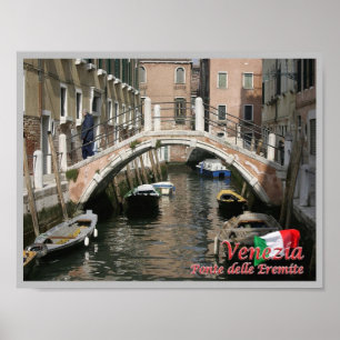 Italië - Venetië - Brug van de Hermits - Poster