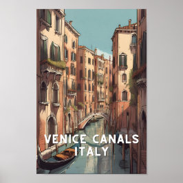 Italië Venetië canalas venezia Venetiaanse reizen Poster
