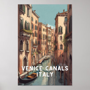 Italië Venetië canalas venezia Venetiaanse reizen Poster