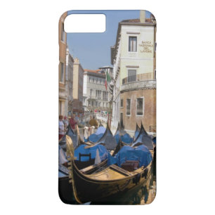 Italië, Venetië, gondels afgemeerd langs kanaal iPhone 8 Plus / 7 Plus Hoesje