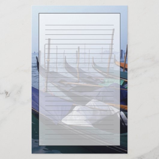 Italië, Venetië. Gondolas. Briefpapier (Voorkant)