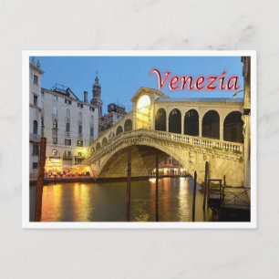 Italië - Venetië - Rialto - brug - Briefkaart