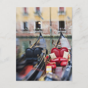 Italië, Venetië, Selectieve focus van gondel in de Briefkaart