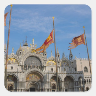 Italië, Venetië, Sint-Marcusbasiliek in Sint-Marcu Vierkante Sticker