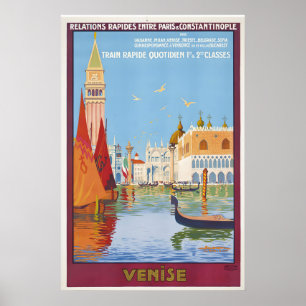 Italië Venetië Vintage Reisposter - Ingelijst Poster