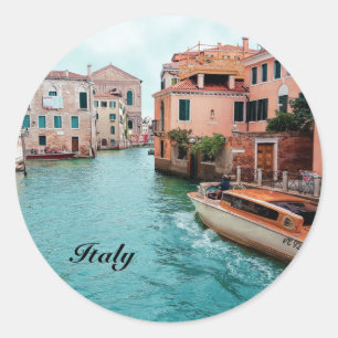 Italië Venetië Visitekaartje Magnet Ronde Sticker