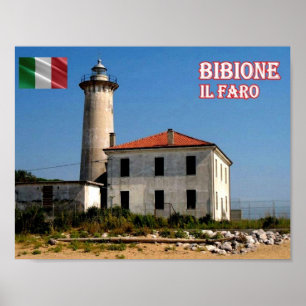 Italië - Veneto - Bibione - Lighthouse - Poster