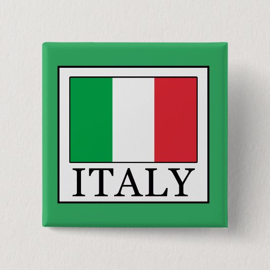 Italië Vierkante Button 5,1 Cm (Voorkant)