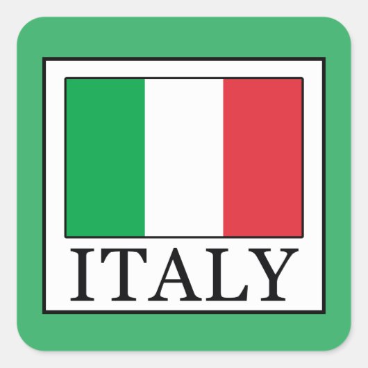 Italië Vierkante Sticker (Voorkant)
