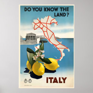 Italië Vintage Reisposterprint - IngelijstNiet ing Poster