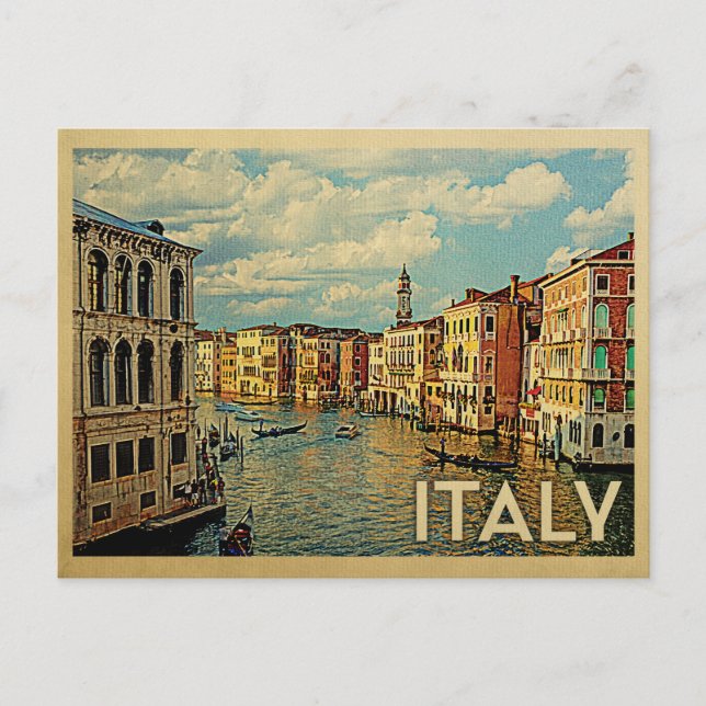 Italie Vintage voyage de carte postale Venice (Devant)