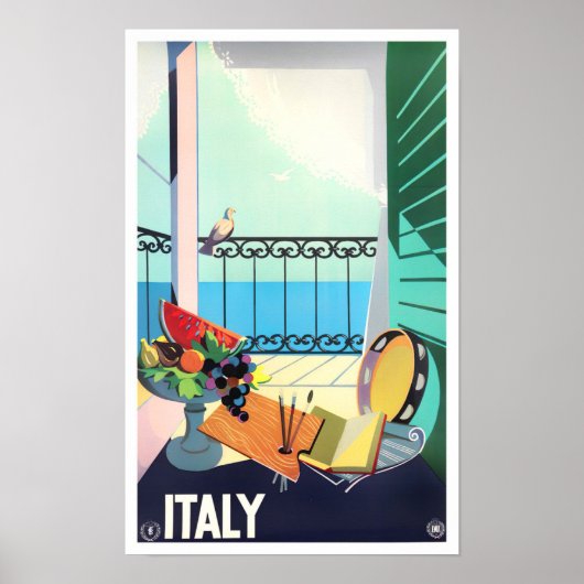 Italië vintonijnreis poster (Voorkant)