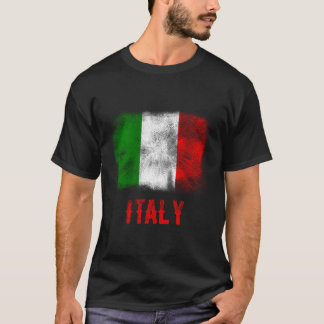 Italië Vlag Amerikaans Italiaans Pride Heritage Lo T-shirt
