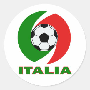Italië vlag bal ontwerp ronde sticker