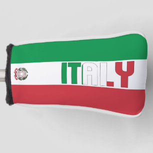 Italië Vlag: Groot Patriottisch Golfkopje Hoesje Golfheadcover