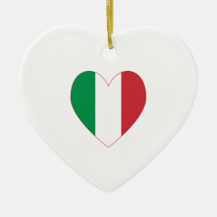 Italië Vlag Hart Rgrens Keramisch Ornament