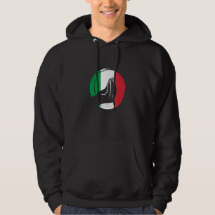 Italië Vlag Italia Italiaans Handgebaar Silhouet Hoodie