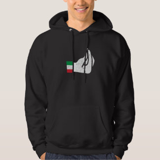 Italië Vlag Italia Italiaans Handgebaar Vervuild Hoodie