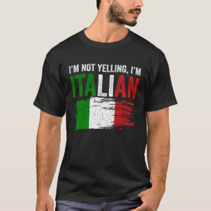italië vlag italiaanse roots Humor ik schreeuw nie T-shirt