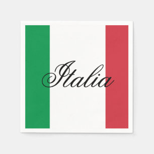 Italië Vlag Italiaanse trots Europa Land Servet