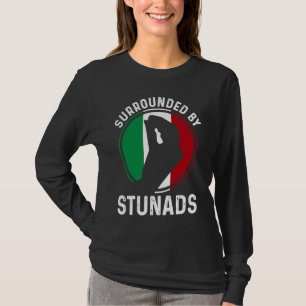 Italië Vlag Italiaanse wortels gezegde omringd doo T-shirt
