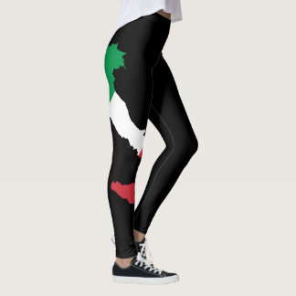 Italië Vlag Leggings - Groen Wit Rood Dames