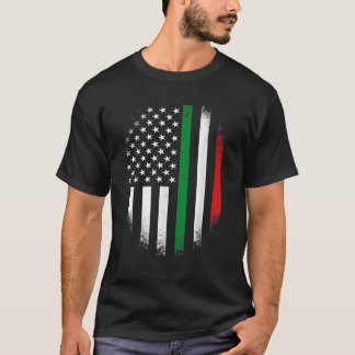 Italië Vlag op 4 juli 2004 Patriottisch Amerikaans T-shirt