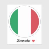 Italië Vlag Ronde Sticker (Vel)