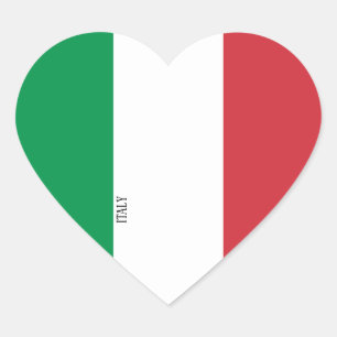 Italië Vlag Splendid Patriotic Hart Sticker